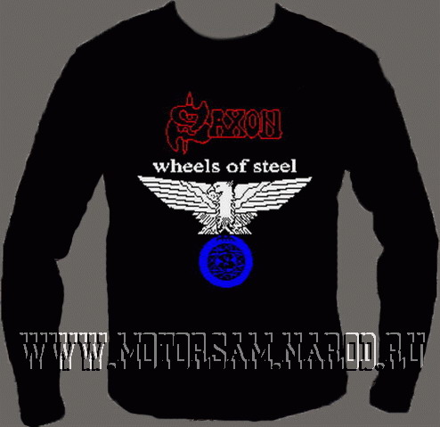 Мужской свитер - SAXON - Wheels of steel с коротким воротником